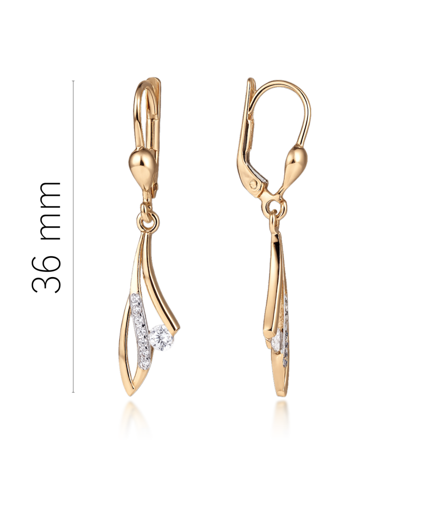 Kultaiset korvakorut zirkoneilla