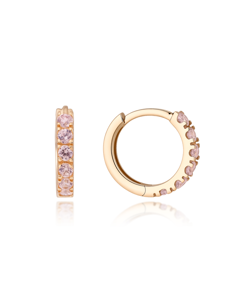 Kultaiset korvakorut zirkoneilla