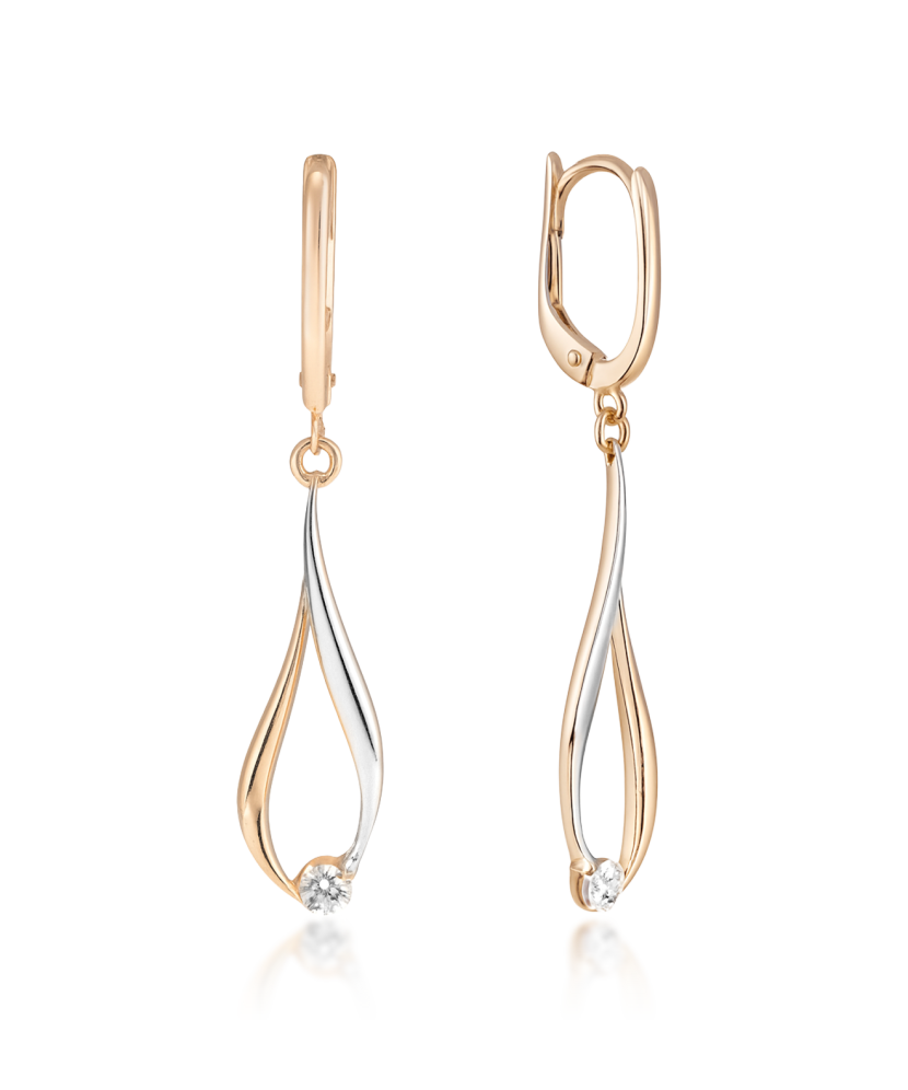 Kultaiset korvakorut zirkoneilla