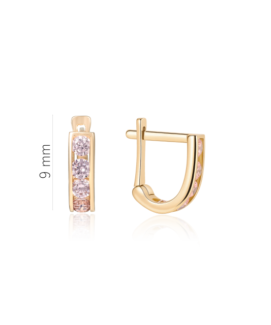 Kultaiset korvakorut zirkoneilla