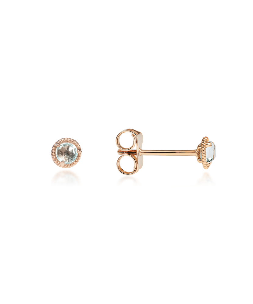 Gold earrings with zircons