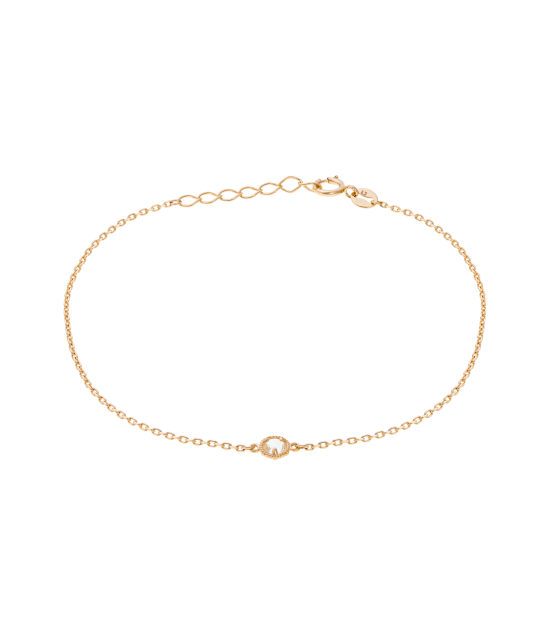 Gold bracelet with zirconium