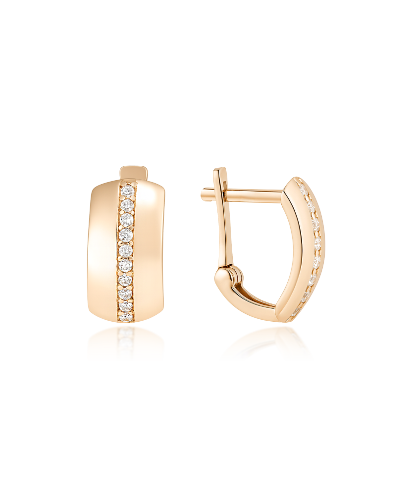 Kultaiset korvakorut zirkoneilla