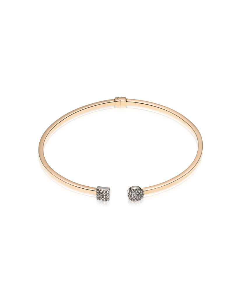 Gold bracelet with zircons