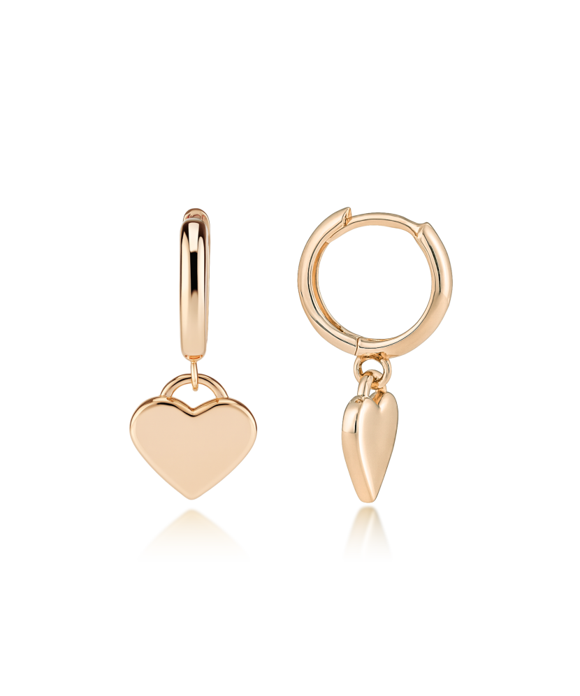 Gold earrings "hearts"
