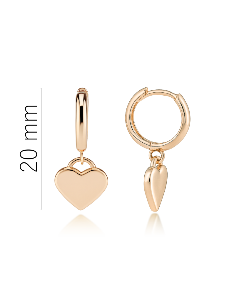 Kultaiset korvakorut "sydäns"