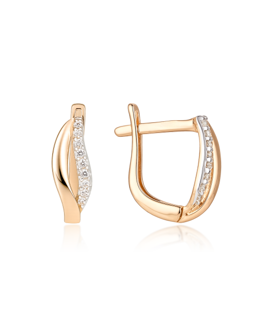 Kultaiset korvakorut zirkoneilla