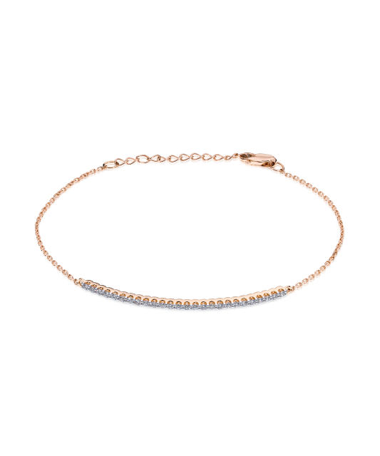 Gold bracelet with diamonds