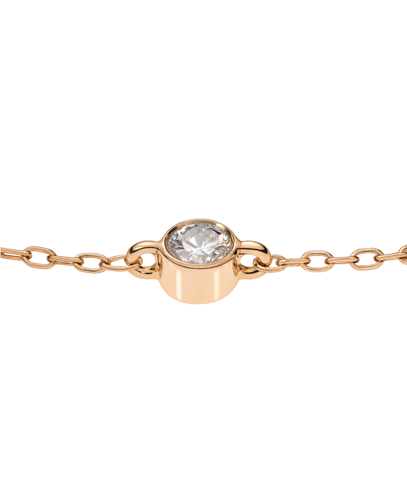 Gold bracelet with diamonds