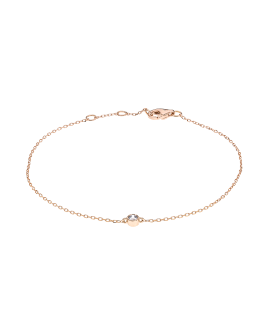 Gold bracelet with diamonds