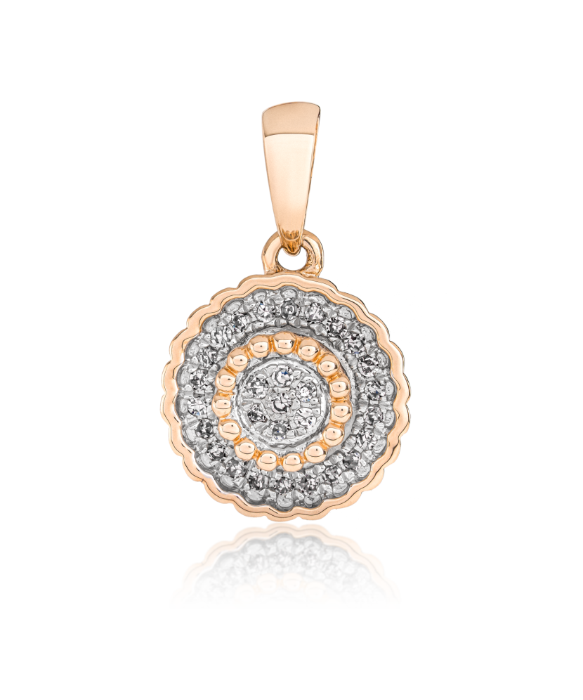 Gold pendant with diamonds
