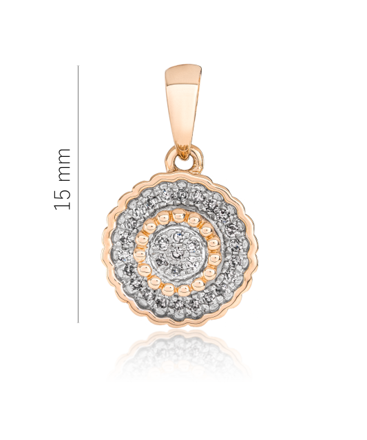 Gold pendant with diamonds