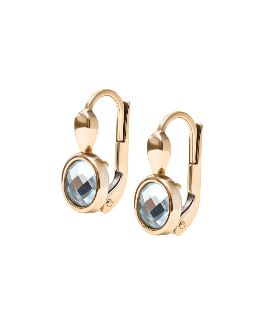 Gold earrings with topazes