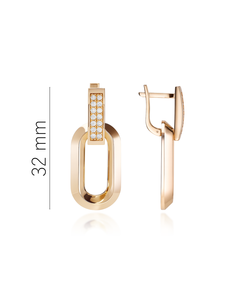 Kultaiset korvakorut zirkoneilla