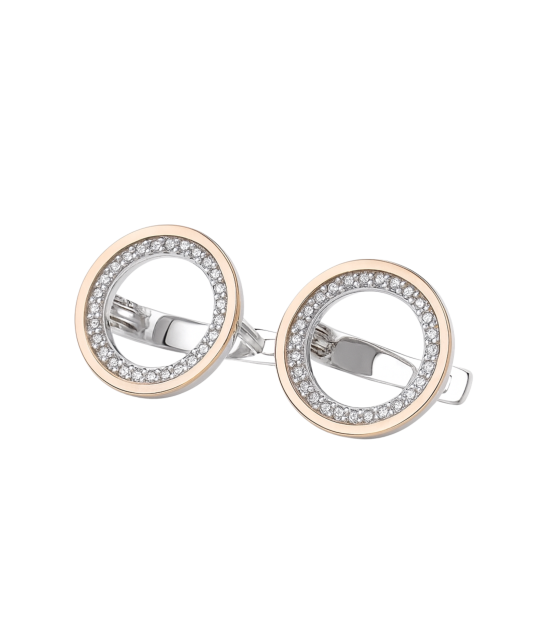 Sterling silver earrings gold plated with zircons