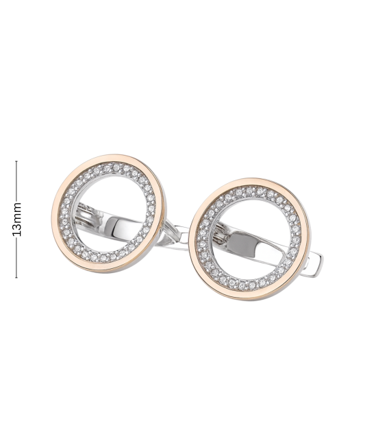 Sterling silver earrings gold plated with zircons