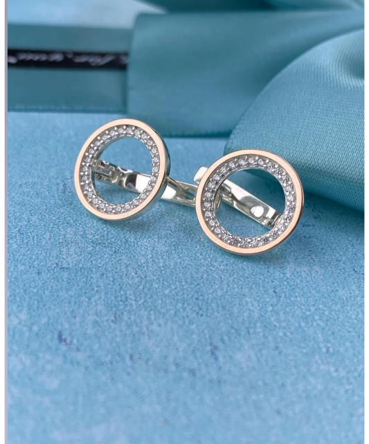 Sterling silver earrings gold plated with zircons