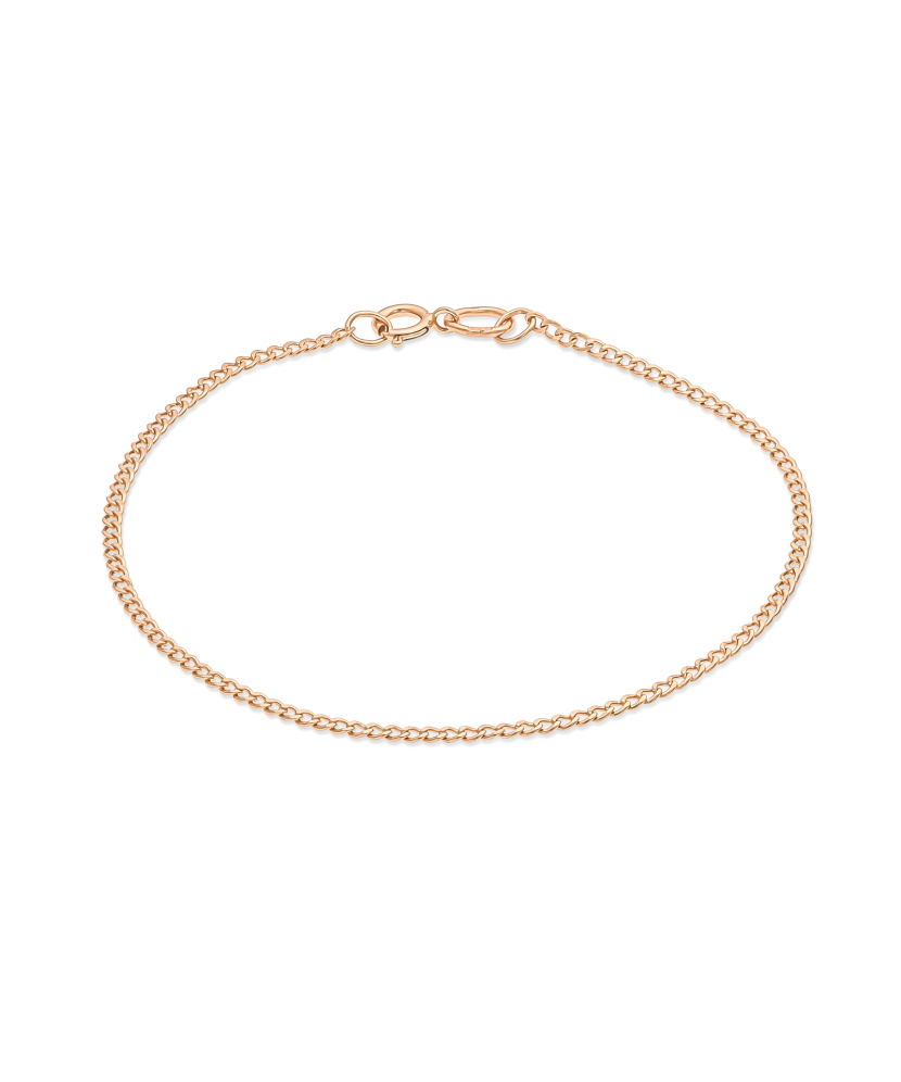 Gold bracelet "Curb" 1.6mm
