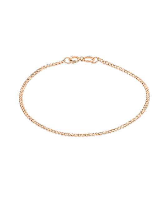 Gold bracelet "Curb" 1.6mm