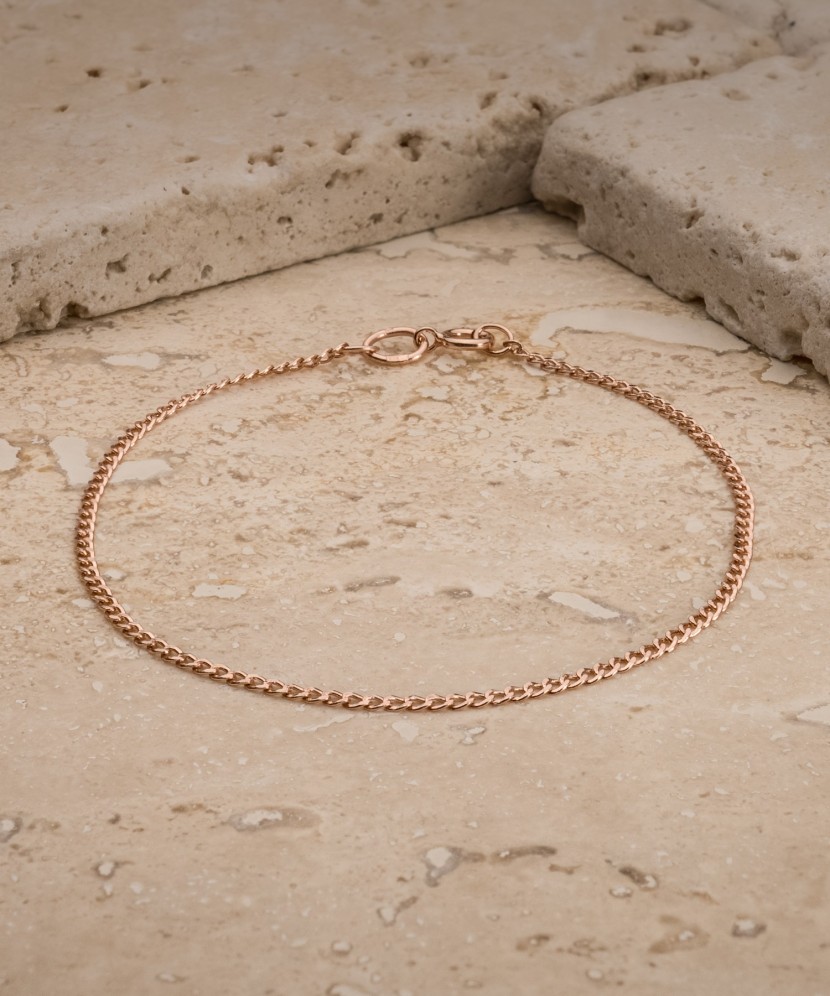 Gold bracelet "Curb" 1.6mm