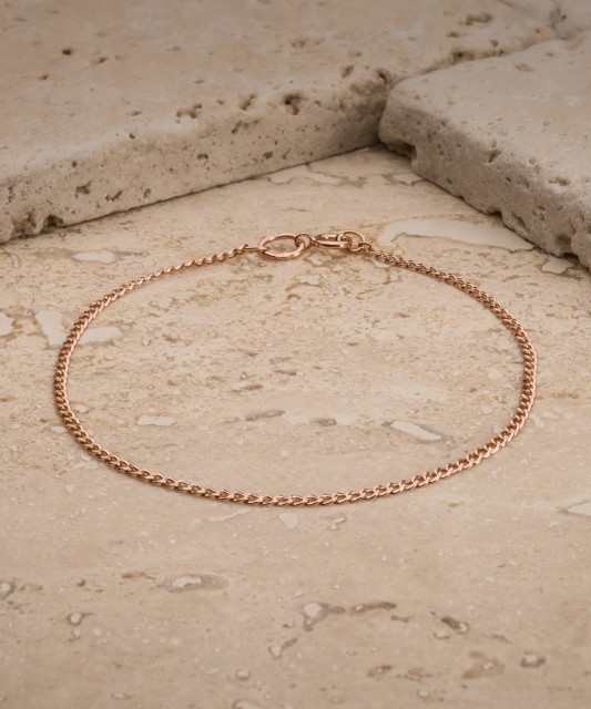 Gold bracelet "Curb" 1.6mm