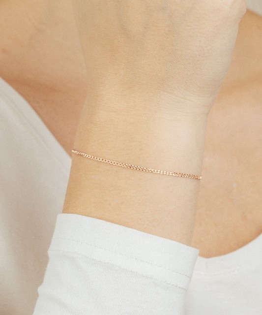 Gold bracelet "Curb" 1.6mm