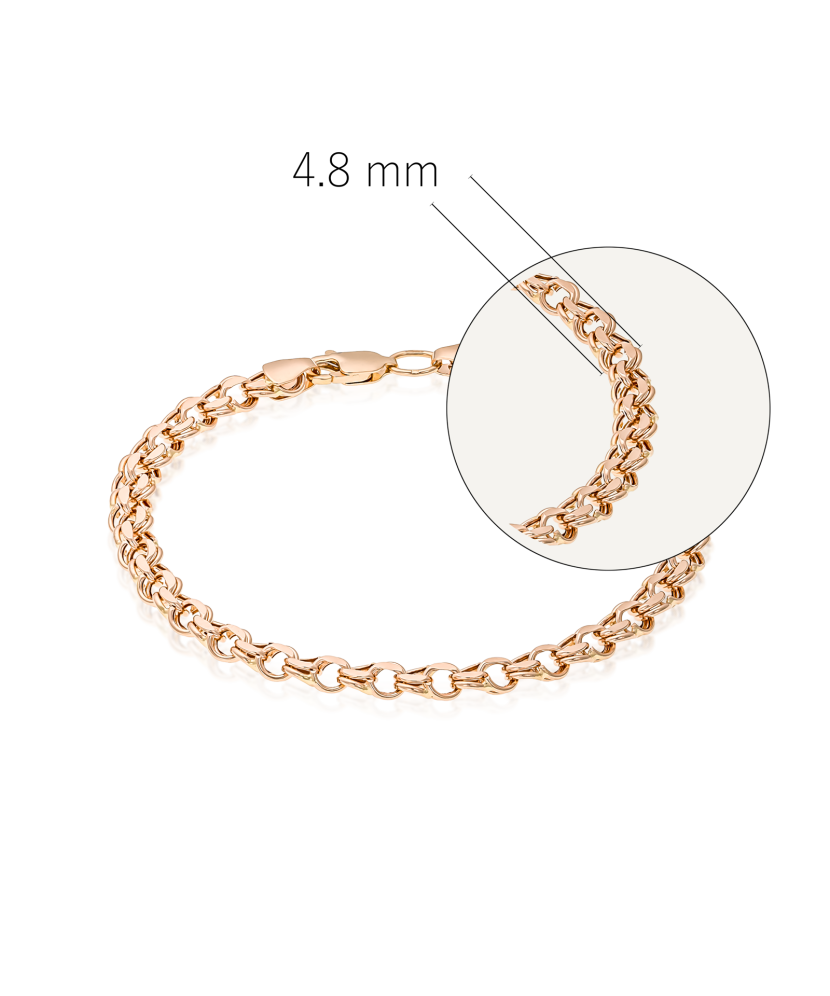 Gold bracelet "Bismark" 4.8mm