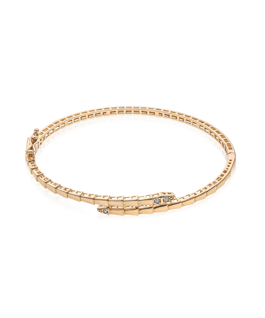 Gold bracelet with zircons