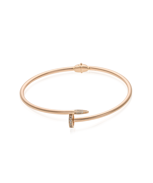 Gold bracelet with zircons