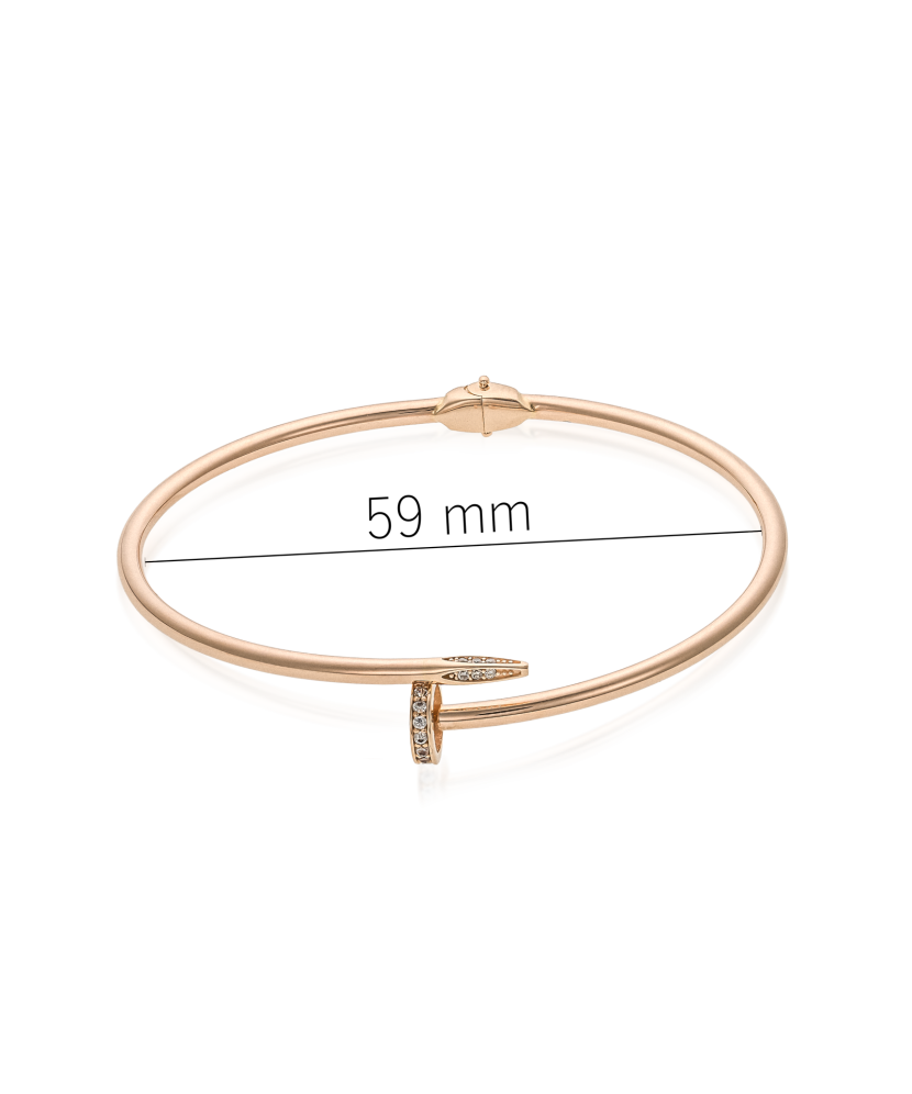 Gold bracelet with zircons
