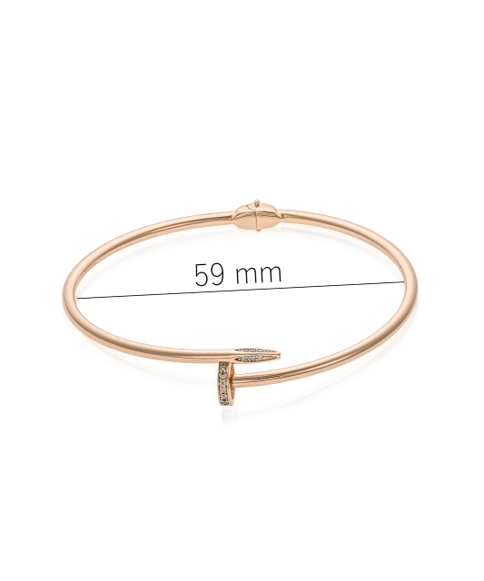 Gold bracelet with zircons