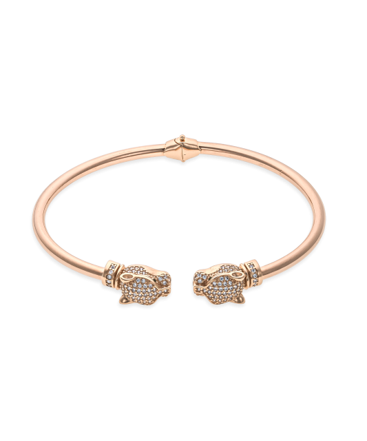 Gold bracelet with zircons