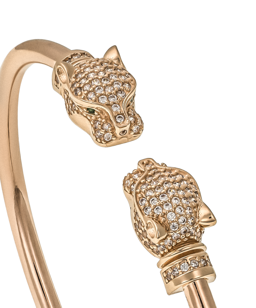 Gold bracelet with zircons