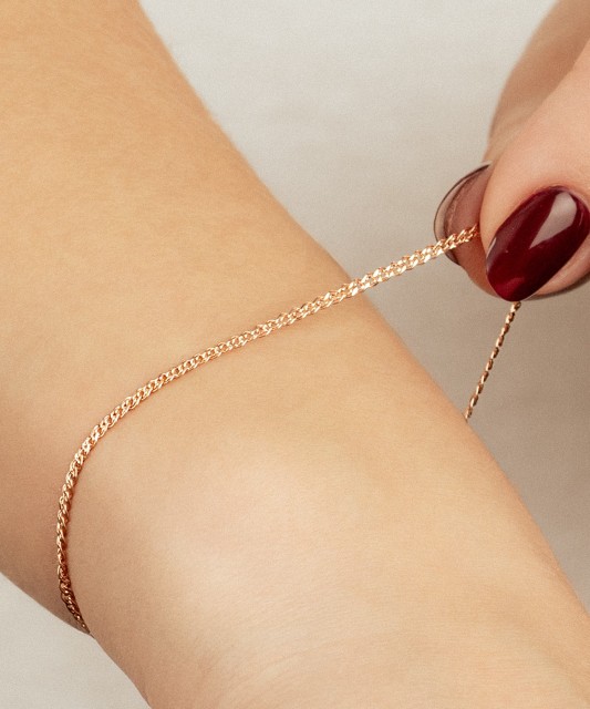 Gold bracelet "Mona Liza" 1.7mm