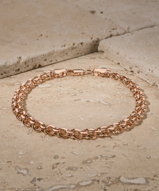 Gold bracelet "Bismark" 6.6mm