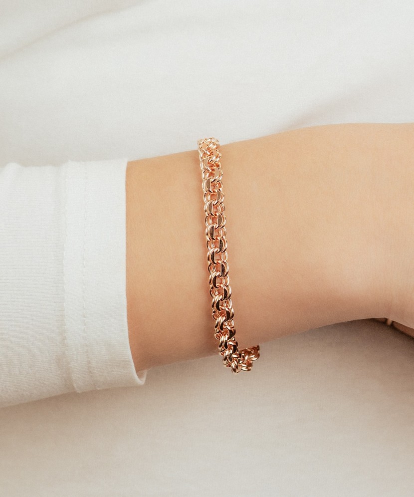 Gold bracelet "Bismark" 6.6mm