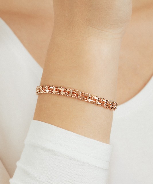 Gold bracelet "Bismark" 6.6mm