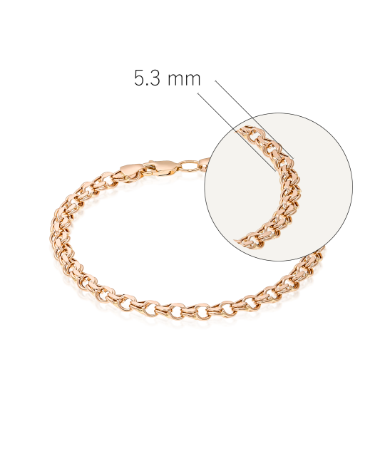 Gold bracelet "Bismark" 5.3mm