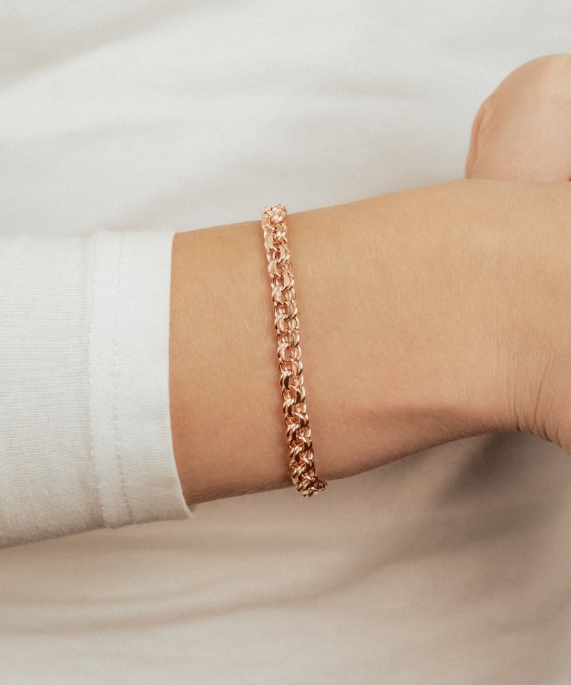 Gold bracelet "Bismark" 6mm