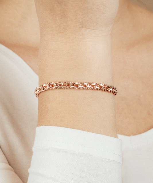 Gold bracelet "Bismark" 6mm