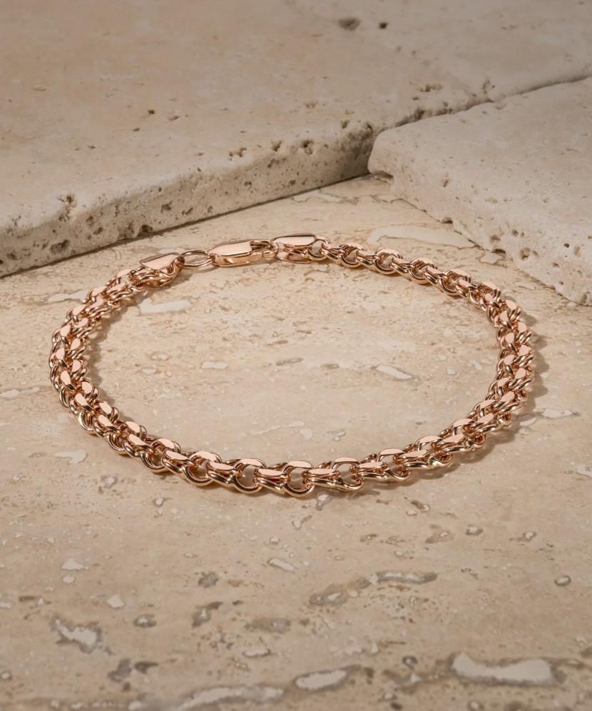 Gold bracelet "Bismark" 6mm
