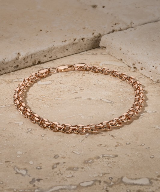 Gold bracelet "Bismark" 6mm
