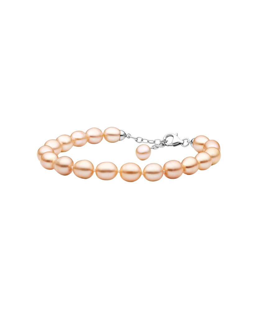 Pearl bracelet with silver