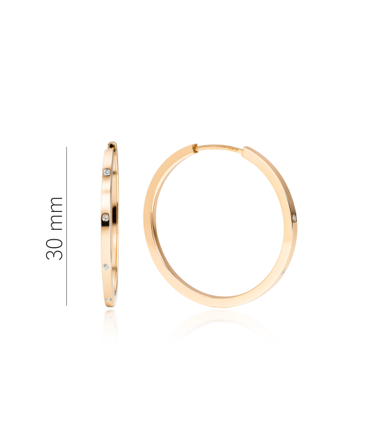 Auksiniai auskarai rinkutės 30mm  - Goldinga