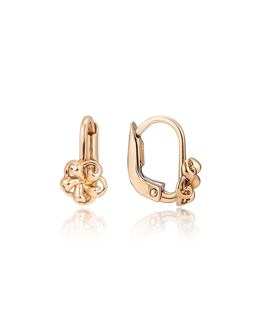 Gold earrings "flower"