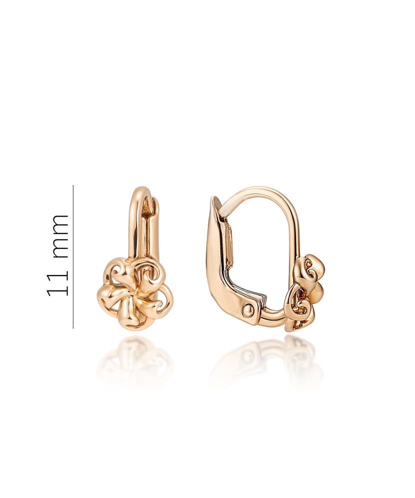 Gold earrings "flower"