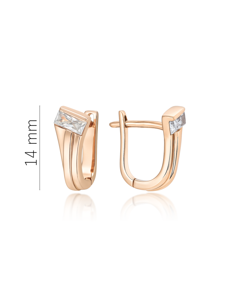 Auksiniai auskarai su cirkoniais  - Goldinga