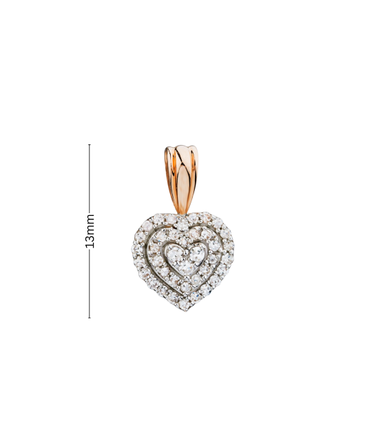 Gold pendant with diamond "Heart"