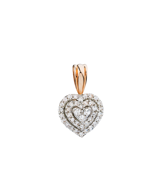Gold pendant with diamond "Heart"