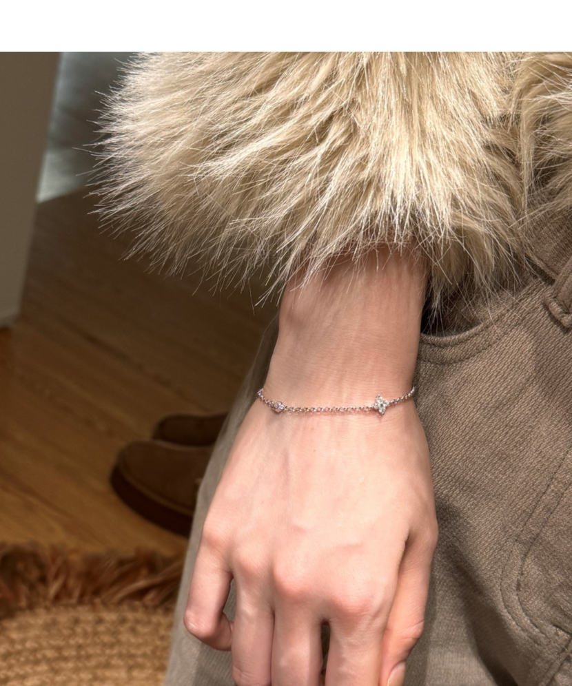 Sterling Silver bracelet with zircons